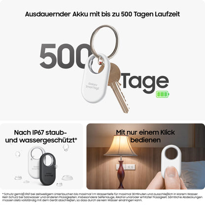 Samsung Galaxy SmartTag2 Bluetooth-Tracker 4er-Pack Schwarz/Weiss