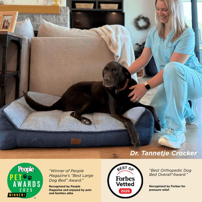 BEDSURE ergonomisches Hundebett für grosse Hunde 106x76 cm dunkelgrau