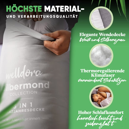 Welldora OPTICLIMA 4 Jahreszeiten Allergiker Duvet - 135x200