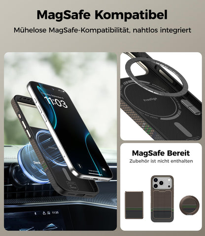 BENKS Prestige Hülle iPhone 17 Pro Max MagSafe Kevlar Kamera-Taste