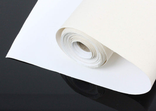 Paintersisters® Premium Leinwandrolle 380g/m² - 25m x 160cm. Gerollte, weiße Leinwand zum Bemalen.
