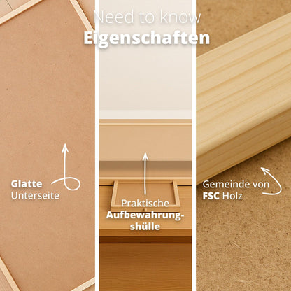 FLINQ Puzzleboard drehbar mit 6 Schubladen, Puzzletisch für 1000 Teile