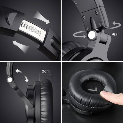 OneOdio Pro C Bluetooth-Kopfhörer Over-Ear mit Mikrofon, schwarz