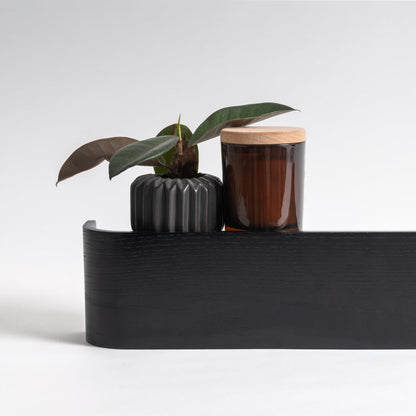 Kazai Toke moderne Wandgarderobe - Echtholzfurnier Eiche schwarz