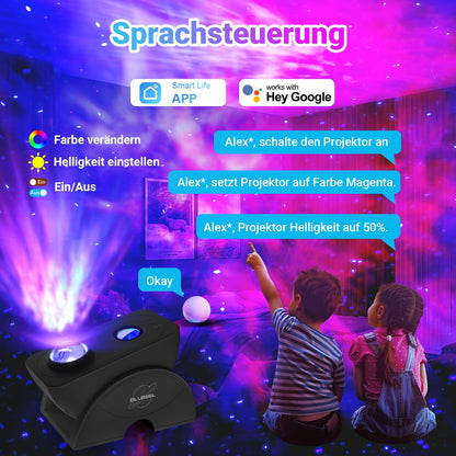 Blubbel LED Sternenhimmel Projektor – WLAN & App-Steuerung