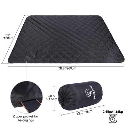 REDCAMP Campingdecke mit Sherpa-Futter, wasserdicht, 200 x 150 cm