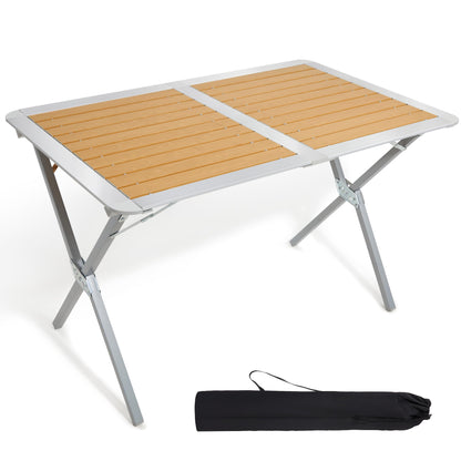 TIMBER RIDGE Campingtisch Faltbar 110x70cm – Holzoptik