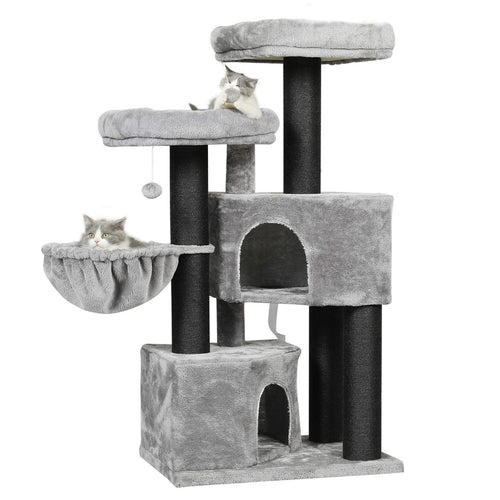 MSmask Kratzbaum XXL Katzenbaum – Gross, Stabil & Hoch. Sisalbaum, Plattformen, Höhlen für Katzen zum Klettern, Kratzen & Ruhen.