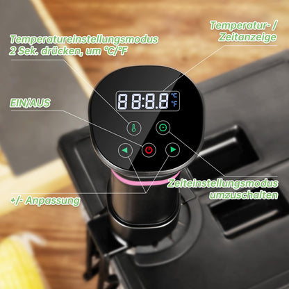 ProCook Sous Vide Stick - 1000W LCD Touch, Timer, bis 20L