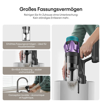 Ultenic U18 Pro Akku-Staubsauger 55000 Pa, 80 Min Laufzeit, rot