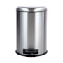 Amazon Basics Tret-Mülleimer rund, Edelstahl, 20 l, silberfarben