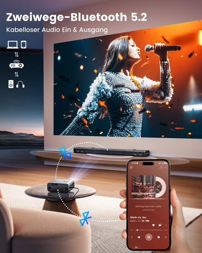 4K Smart Beamer Google TV – Heimkino & Outdoor Projektor