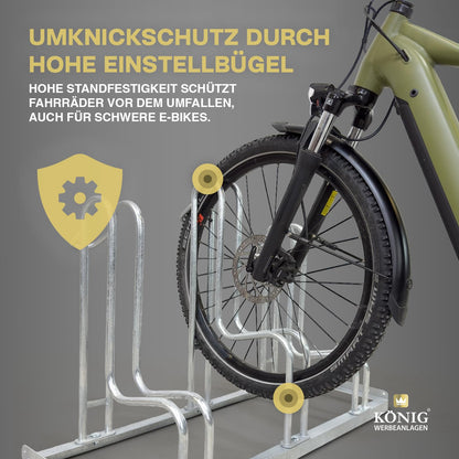 Dreifke Standparker Wyk Fahrradständer für 4 Räder einseitig
