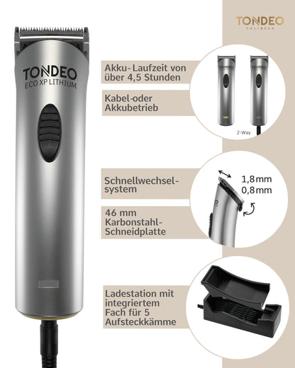 TONDEO ECO XP LITHIUM Profi Haarschneider SILVER
