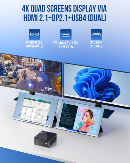 GMKtec K8 Plus Gaming Mini PC - Ryzen 7 8845HS 32GB/1TB