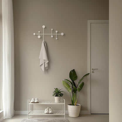 Kazai Sval Minimalistische Wandgarderobe Metall – Weiss