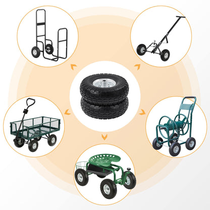 Yaheetech Sackkarrenrad 4er Set PU Vollreifen Ø 255 mm pannensicher