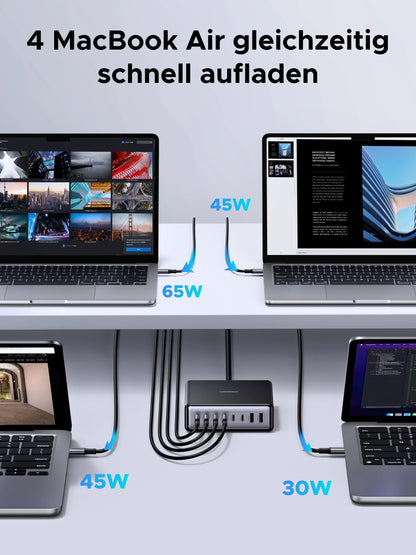 UGREEN 200W GaN USB C Ladestation - 8-Port Desktop PD Netzteil