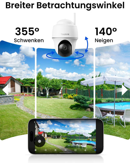 Reolink 2K Überwachungskamera Aussen Set mit Home Hub Mini & Solar