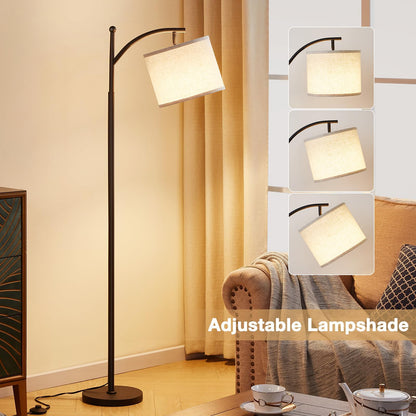ROTTOGOON LED Stehlampe mit Fussschalter, 3 Farbtemperaturen, schwarz