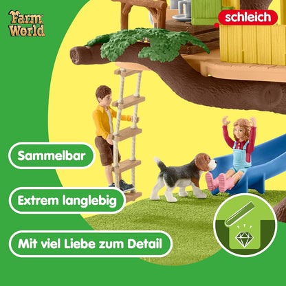 SCHLEICH Farm World Abenteuer Baumhaus Spielset - 60 Teile mit Figuren