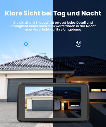 AUTO-VOX Rückfahrkamera System Kabellos 5" 1080P Dual-Channel