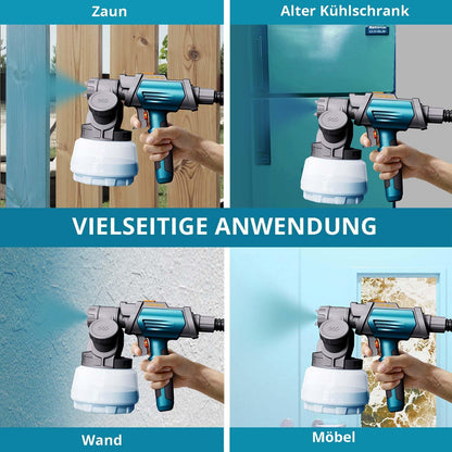 Tilswall Shark 800 HVLP Farbsprühsystem elektrisch, 4 Düsen, Blau