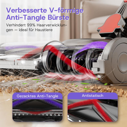 Aodebiao V16 Akku-Staubsauger 600 W, kabellos, mit LED-Touchscreen