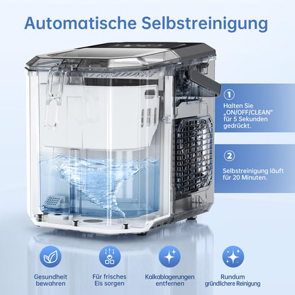 WIE Eiswürfelmaschine WI26EUB-C201, 9 Eiswürfel in 6 Minuten