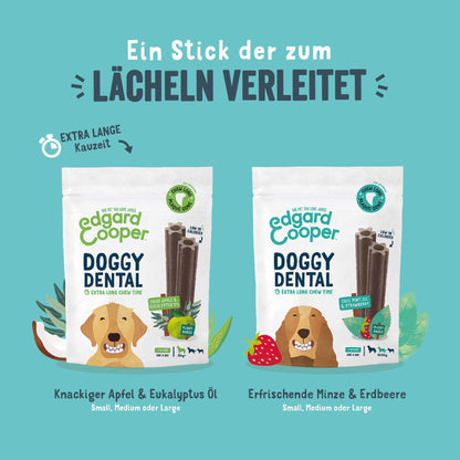 Edgard & Cooper Dental Sticks Medium Hund, Minze & Erdbeere, 56 Stück