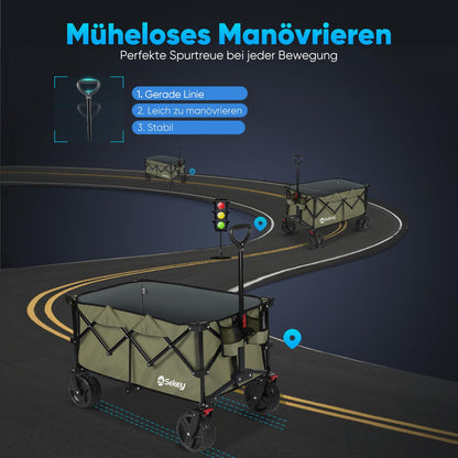 Sekey XXL Plus Falt-Bollerwagen – XXL-PlusB 4011 Grün