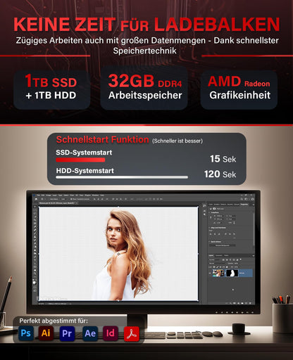 Greed® Ultra V2 Büro & Home Office PC – AMD Ryzen 7 5700G