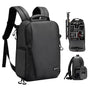 TARION Kamerarucksack TR-L wasserdicht, 14 Zoll Laptopfach, schwarz, aus wasserabweisendem 1200D-Nylon