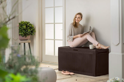 Koll Living Auflagenbox 270 Liter wasserdicht in Holzoptik