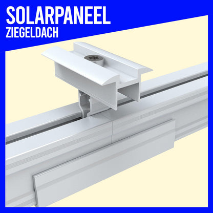 PV Modul Set 2 Module Ziegeldach Halterung 25-40mm