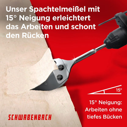 SCHWABENBACH Verbesserter Spachtelmeissel Bodenschaber - SDS-Plus 125x250mm