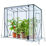Ohuhu Tomatengewächshaus Begehbar 200x77x170 cm. Grünes PE-Gewächshaus mit Stahlrohrrahmen und Reißverschluss. Schützt Tomaten.