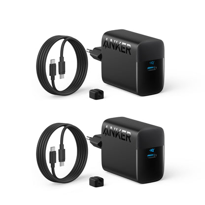 Anker 45W USB-C Ladegerät 2er-Set mit 2x 1,5m USB-C Kabel