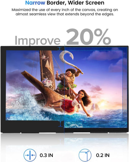 UPERFECT Portable Monitor Display – 15,6" Full HD IPS