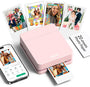 Nelko PP01 Mini Fotodrucker, tragbarer Tintenstrahldrucker, Rosa