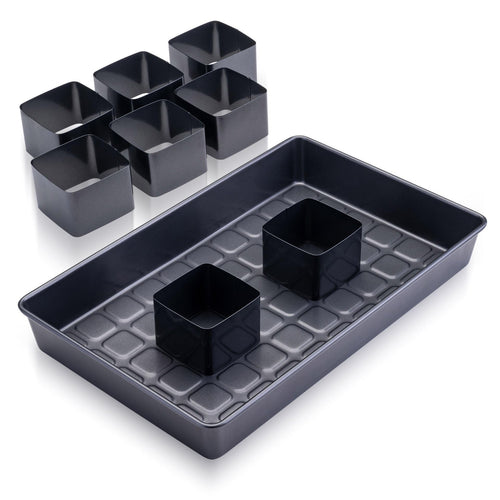 Zenker Zahlen- und Buchstaben Backform Set 9-teilig PFAS-frei, schwarze Formen aus C-Stahl