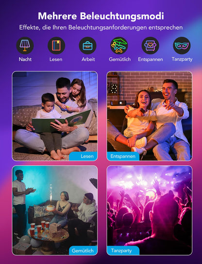 Govee Smart LED Einbaustrahler RGBWW 120mm - 4er Set