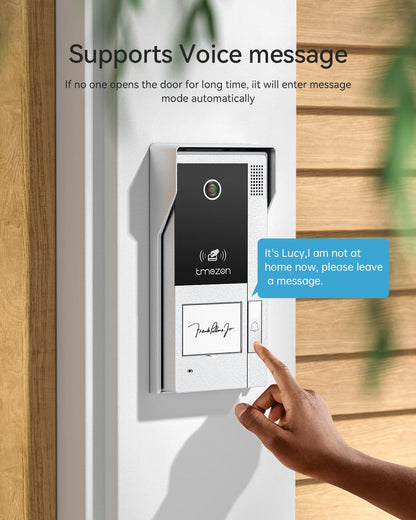TMEZON WLAN IP 1080P Video Türsprechanlage 2-Familienhaus - 7'' Touch