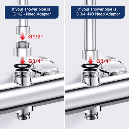Duschthermostat Aufputz 2 Wege - Messing, 38°C Sicherheitstaste