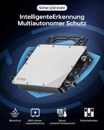 Mikro-Wechselrichter 800W Solar MPPT Netzeinspeiser WiFi