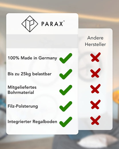 PARAX Fahrradhalter Wandaufhängung Aluminium – Birke M