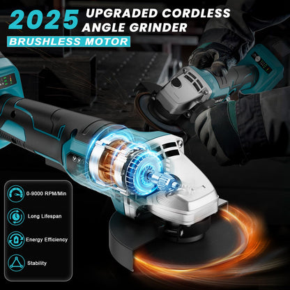 Ecarke Akku Winkelschleifer 18V Makita-kompatibel – Ohne Akku