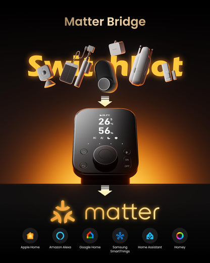 SwitchBot Hub 3 Smart Home Hub mit Matter, IR & Thermo/Hygro