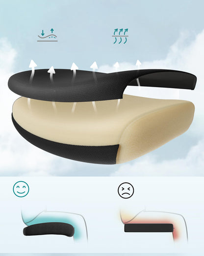 SONGMICS OBN063B01 Ergonomischer Mesh Bürostuhl - Tintenschwarz