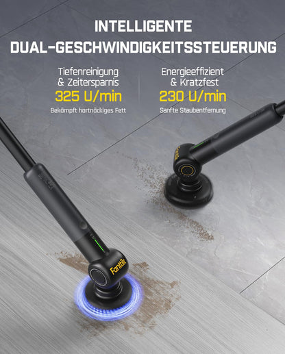 Fanttik Flip G9 Pro Elektrische Reinigungsbürste, IPX7, Schwarz